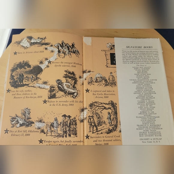 VTG THE STORY OF GERONIMO BY JIM KJELGAARD SIGNATURE BOOK HARDBACK With DJ 1958 - Picture 10 of 14